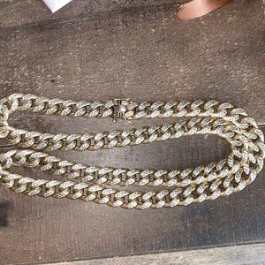 14K Gold Chain with diamonds